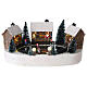 Christmas village set, ice rink with houses, motion music and LED lights, 15x30x20 cm, battery-powered s1