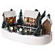 Christmas village set, ice rink with houses, motion music and LED lights, 15x30x20 cm, battery-powered s3
