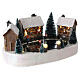 Christmas village set, ice rink with houses, motion music and LED lights, 15x30x20 cm, battery-powered s4