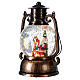 Lanterne LED Père Noël neige bronze 25x20x15 cm s4