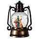 Lanterna LED Babbo Natale neve bronzo 25x20x16 cm s6
