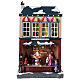Cenário natalino em miniatura casa movimento música e luzes LED, 42x25,5x18 cm, corrente s1