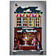 Cenário natalino em miniatura casa movimento música e luzes LED, 42x25,5x18 cm, corrente s2