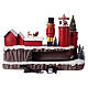 Christmas village set, gift shipping centre of Santa Claus with train and lights 40x55x30 cm s5