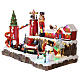 Christmas village shipping gifts center Santa Claus with train and lights 40x55x30 cm s3