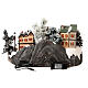Christmas village ice rink with moving skaters 20x40x35 cm s5