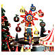 Décor de Noël fête foraine avec éclairage, sapin de Noël et manèges 60x90x60 cm s5