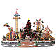 Christmas village amusement park with lights, Christmas tree, rides 60x90x60 cm s1