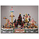 Christmas village amusement park with lights, Christmas tree, rides 60x90x60 cm s2