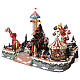 Christmas village amusement park with lights, Christmas tree, rides 60x90x60 cm s3
