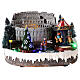 Christmas village with Colosseum, Christmas tree and moving merry-go-round, light and sound 15x25x20 cm s1