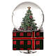 Christmas music box with Christmas tree and fawn 15x10x10 cm s5