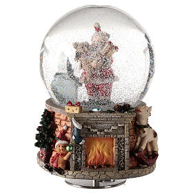 Christmas music box with Santa and gifts 15x10x10 cm