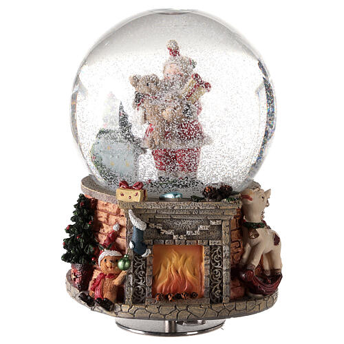 Christmas music box with Santa and gifts 15x10x10 cm 2