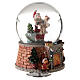 Musical Christmas snow globe Santa Claus gifts 15x10x10 cm s4