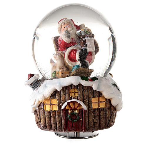 Carillón navideño Papá Noel perro regalos 15x11x10 1