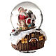 Caixa de música globo de neve Pai Natal com cachorro e presentes 15x11x10 cm s4