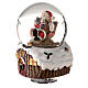 Musical Christmas snow globe Santa dogs gifts 15x10x10 s3
