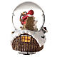 Musical Christmas snow globe Santa dogs gifts 15x10x10 s5