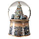 Caixa de música globo de neve árvore de Natal, brinquedos e comboio 14x10x10 cm s4