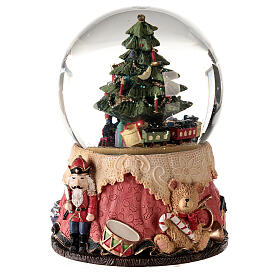 Weihnachtsbaum Glockenspiel mit Zug, 15x10x10
