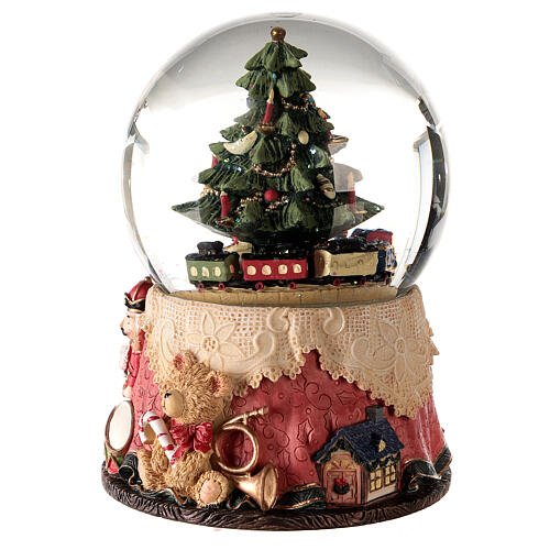 Christmas music box, Christmas tree and train 15x10x10 cm online