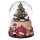Musical snow globe Christmas tree with train 15x10x10 cm s2