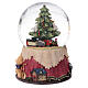 Musical snow globe Christmas tree with train 15x10x10 cm s3