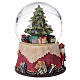 Musical snow globe Christmas tree with train 15x10x10 cm s5