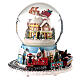 Musical Snow globe Christmas big house reindeer sleigh 15x15x15 s1