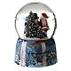 Snow globe with music box, Santa with child and snowman 15x10x10 cm s5