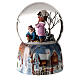 Snow globe with music box, children feeding birds 15x10x10 cm s3