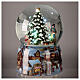 Caixa de música globo de neve árvore de Natal iluminada a pilha 14,5x10x10 cm s2