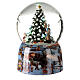 Musical snow globe Christmas tree battery operated 15x10x10 cm s4