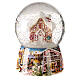 Caixa de música globo de neve casa de pão de gengibre 16x11,5x11,5 cm s2