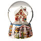 Musical Christmas snow globe snowy gingerbread house 15x10x10 cm s1