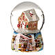 Musical Christmas snow globe snowy gingerbread house 15x10x10 cm s3
