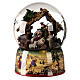 Globo de neve caixa de música natalina a pilha Presépio Menino Jesus glitter 20x15x15 cm s5