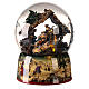 Musical snow globe Nativity baby Jesus glitter battery powered 20x15x15 cm s1