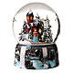 Snow globe with music box, church and singers 20x15x15 cm batteries s1