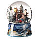 Snow globe with music box, family on a sleigh 20x15x15 cm s1