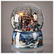 Snow globe with music box, family on a sleigh 20x15x15 cm s2