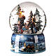 Snow globe with music box, family on a sleigh 20x15x15 cm s3
