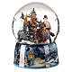 Snow globe with music box, family on a sleigh 20x15x15 cm s4
