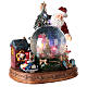 Christmas snow globe Santa and gifts battery powered 30x25x30 cm s4