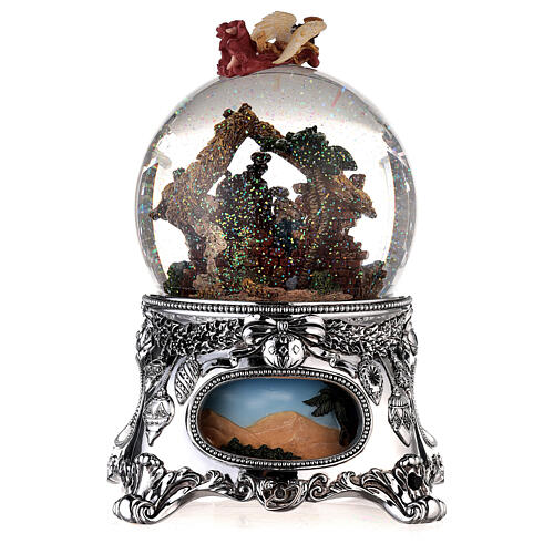 Snow globe with Nativity Scene and angel 25x15x15 cm 6