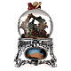 Globo de neve de Natal com presépio e anjo da guarda, caixa de música a pilha 26,5x15x15 cm s6
