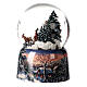 Esfera vidrio Navidad bosque nevado carillón 15x10x10 cm s4