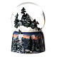 Esfera vidrio Navidad bosque nevado carillón 15x10x10 cm s5