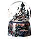 Globo de neve de Natal com caixa de música, floresta nevada, 15x10x10 cm s2